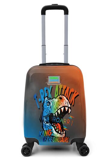 Coral High Kids Koyu Gri Dinozor Desenli Çocuk Valizi 16750 