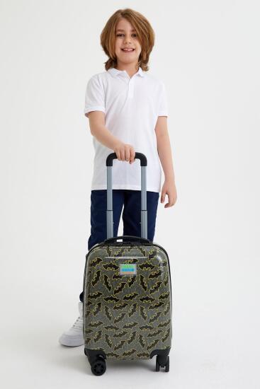 Coral High Kids Koyu Gri Hardal Yarasa Desenli Çocuk Valizi 16740 - 2