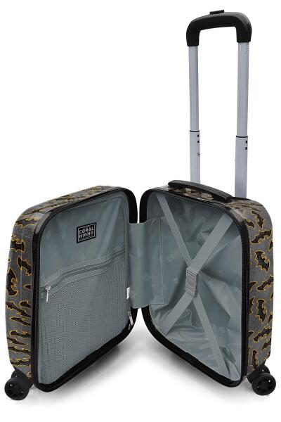 Coral High Kids Koyu Gri Hardal Yarasa Desenli Çocuk Valizi 16740 - 4