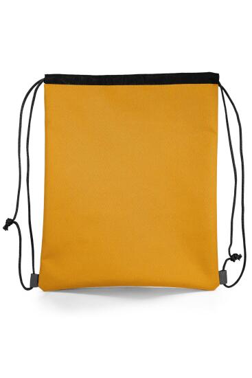 Coral High Kids Koyu Gri Hardal Yarasa Desenli İpli Büzgülü Sırt Çantası 22471 - 3