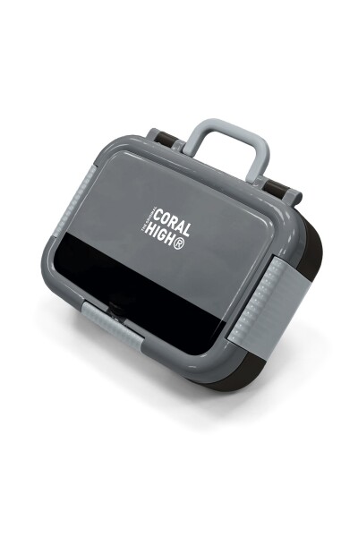 Coral High Kids Koyu Gri Siyah Desenli Paslanmaz Çelik Beslenme Kabı 39347 - 1