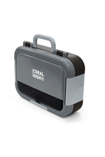 Coral High Kids Koyu Gri Siyah Desenli Paslanmaz Çelik Beslenme Kabı 39347 - 4