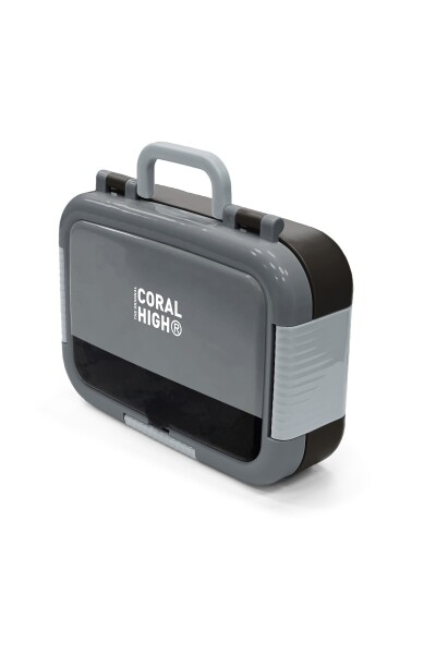 Coral High Kids Koyu Gri Siyah Desenli Paslanmaz Çelik Beslenme Kabı 39347 - 4