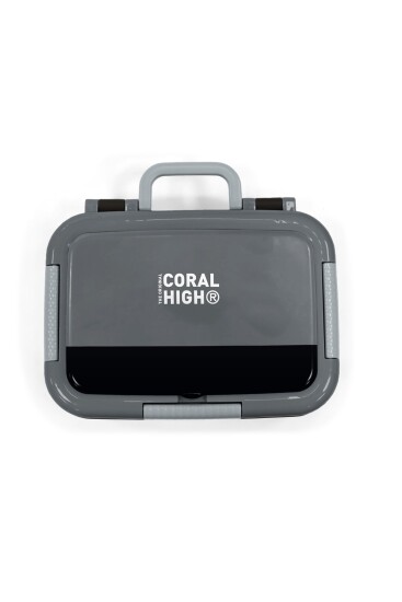 Coral High Kids Koyu Gri Siyah Desenli Paslanmaz Çelik Beslenme Kabı 39347 - 5