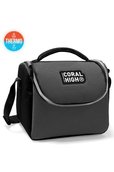 Coral High Kids Koyu Gri Siyah Thermo Beslenme Çantası 11841 