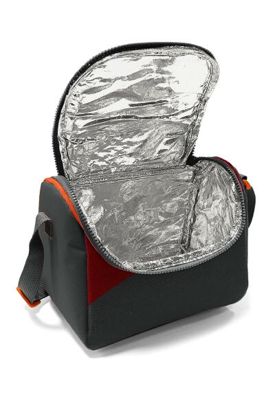Coral High Kids Koyu Gri Turuncu Bordo Renkli Thermo Beslenme Çantası 22792 - 4
