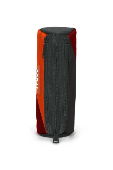 Coral High Kids Koyu Gri Turuncu Bordo Renkli Üç Bölmeli Kalem Çantası 11192 - 2