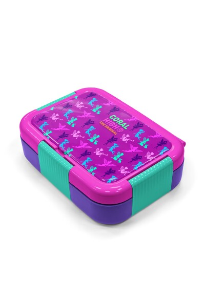 Coral High Kids Koyu Pembe Su Yeşili Peri Desenli Paslanmaz Çelik Beslenme Kabı 39209 - 2