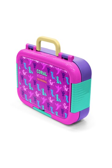 Coral High Kids Koyu Pembe Su Yeşili Peri Desenli Paslanmaz Çelik Beslenme Kabı 39209 - 4