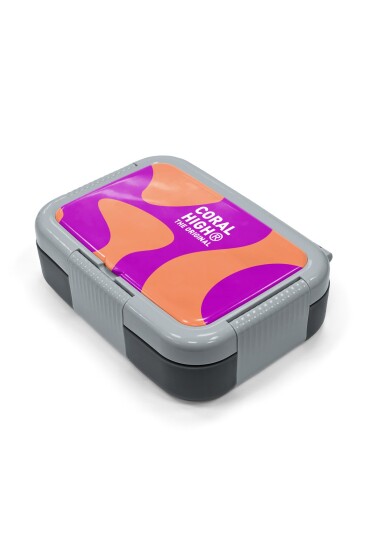 Coral High Kids Koyu Pembe Turuncu Desenli Paslanmaz Çelik Beslenme Kabı 39191 - 2