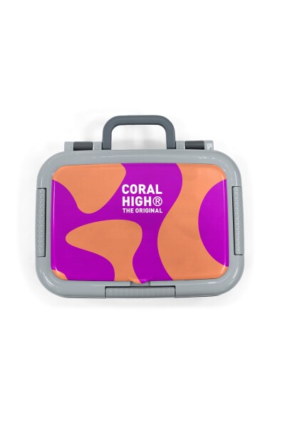 Coral High Kids Koyu Pembe Turuncu Desenli Paslanmaz Çelik Beslenme Kabı 39191 - 5