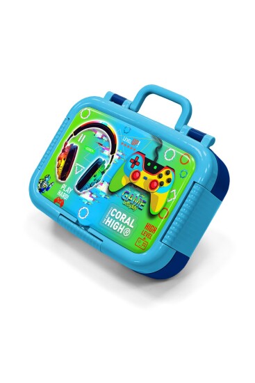 Coral High Kids Kulaklık Game Desenli Paslanmaz Çelik Beslenme Kabı 39365 - Coral High