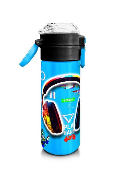 Coral High Kids Kulaklık Game Desenli Pipetli ve Direkt İçim Çelik Termos 500 ml 31841 - 2