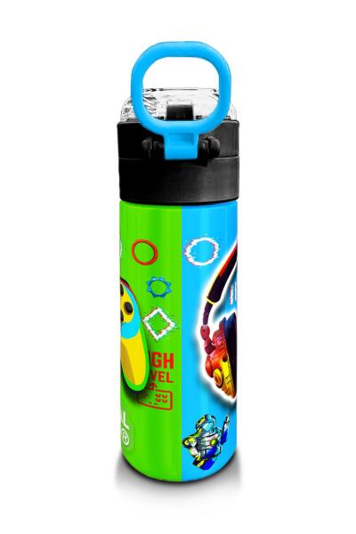 Coral High Kids Kulaklık Game Desenli Pipetli ve Direkt İçim Çelik Termos 500 ml 31841 - 3