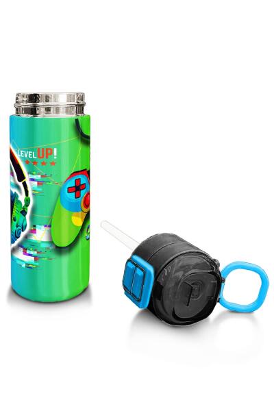 Coral High Kids Kulaklık Game Desenli Pipetli ve Direkt İçim Çelik Termos 500 ml 31841 - 4