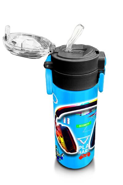 Coral High Kids Kulaklık Game Desenli Pipetli ve Direkt İçim Çelik Termos 500 ml 31841 - 5