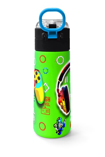 Coral High Kids Kulaklık Game Desenli Pipetli ve Direkt İçim Çelik Termos 500 ml 31841 - 4