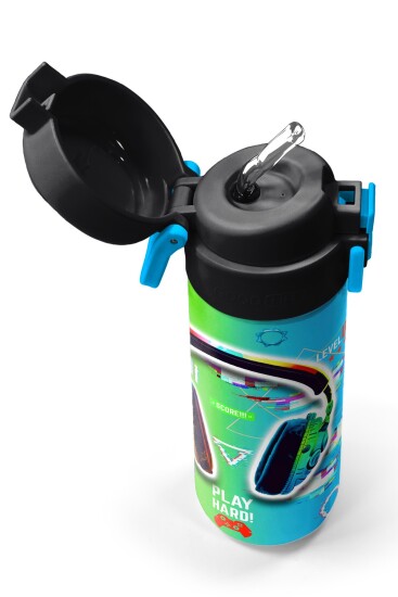 Coral High Kids Kulaklık Game Desenli Pipetli ve Direkt İçim Çelik Termos 500 ml 31841 - 2