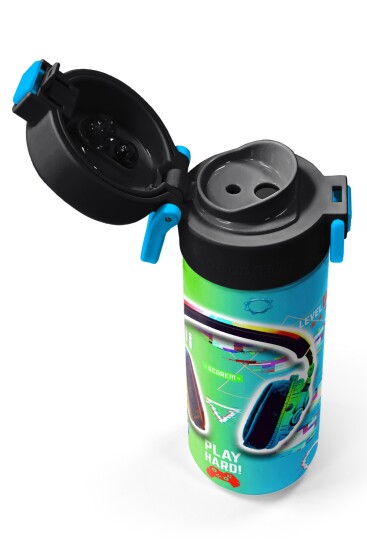 Coral High Kids Kulaklık Game Desenli Pipetli ve Direkt İçim Çelik Termos 500 ml 31841 - 3