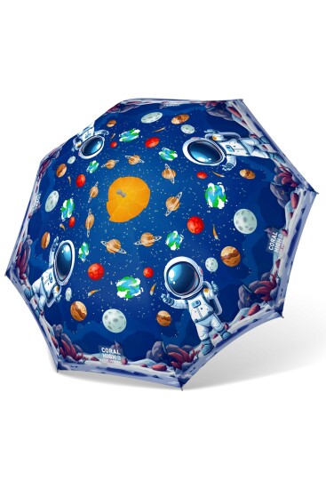 Coral High Kids Lacivert Astronot Desenli Çocuk Şemsiyesi 36116 - 3