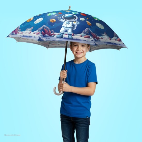 Coral High Kids Lacivert Astronot Desenli Çocuk Şemsiyesi 36116 - 4