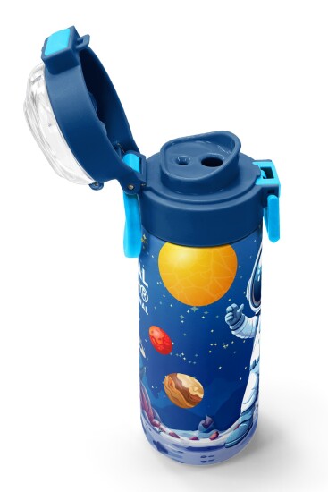 Coral High Kids Lacivert Astronot Desenli Pipetli ve Direkt İçim Çelik Termos 500 ml 38134 - 6