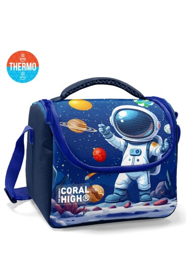 Coral High Kids Lacivert Astronot Desenli Thermo Beslenme Çantası 37152 
