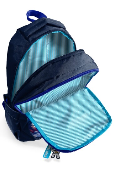 Coral High Kids Lacivert Astronot Desenli Üç Bölmeli Okul Sırt Çantası 33252 - 3