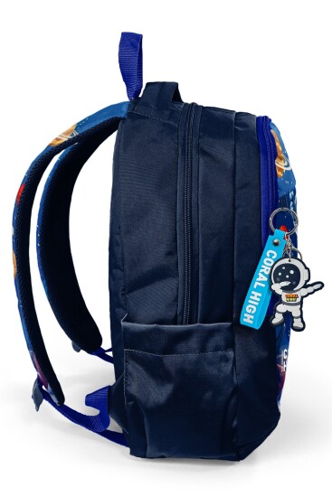 Coral High Kids Lacivert Astronot Desenli Üç Bölmeli Okul Sırt Çantası 33252 - 5