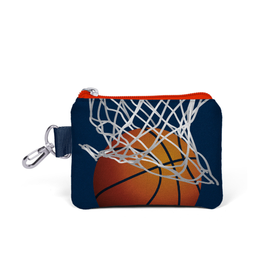 Coral High Kids Lacivert Turuncu Basketbol Desenli Bozuk Para Çantası 21798 - Coral High KIDS