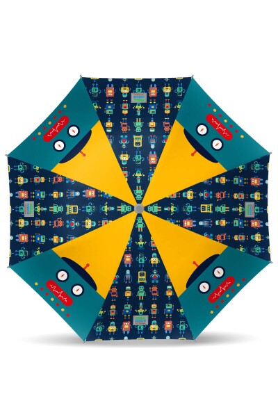 Coral High Kids Lacivert Çivit Robot Desenli Çocuk Şemsiyesi 12672 - 2