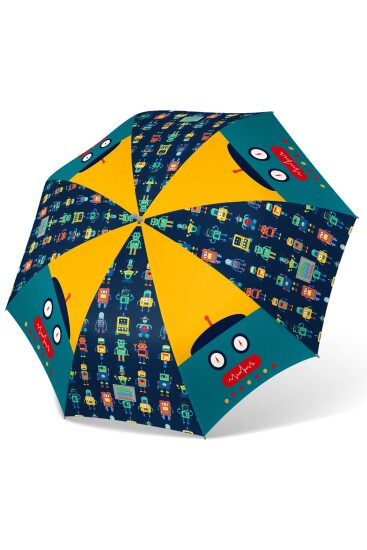 Coral High Kids Lacivert Çivit Robot Desenli Çocuk Şemsiyesi 12672 - 3