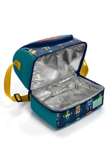 Coral High Kids Lacivert Çivit Robot Desenli Thermo İki Katlı Beslenme Çantası 37218 - 4