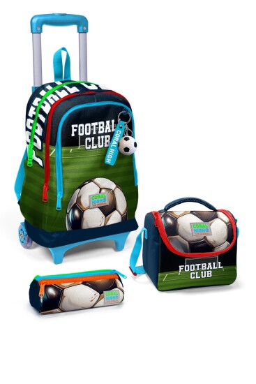 Coral High Kids Lacivert Futbol Desenli 3’lü Okul Çanta Seti SET0123979 - Coral High
