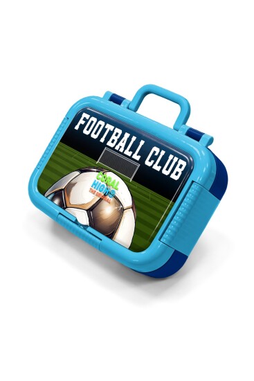 Coral High Kids Lacivert Futbol Desenli Paslanmaz Çelik Beslenme Kabı 39286 - 1