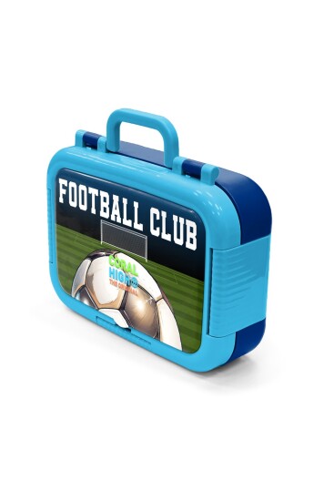 Coral High Kids Lacivert Futbol Desenli Paslanmaz Çelik Beslenme Kabı 39286 - 4