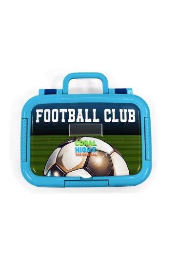 Coral High Kids Lacivert Futbol Desenli Paslanmaz Çelik Beslenme Kabı 39286 - 5