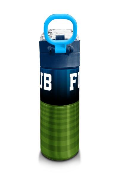 Coral High Kids Lacivert Futbol Desenli Pipetli ve Direkt İçim Çelik Termos 500 ml 31995 - 3
