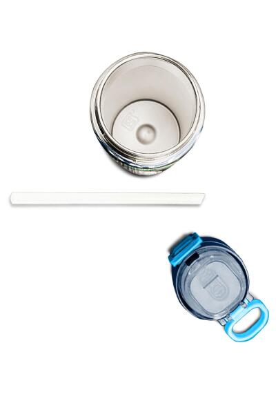 Coral High Kids Lacivert Futbol Desenli Pipetli ve Direkt İçim Çelik Termos 500 ml 31995 - 7