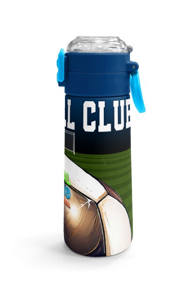 Coral High Kids Lacivert Futbol Desenli Pipetli ve Direkt İçim Çelik Termos 500 ml 31995 - 3
