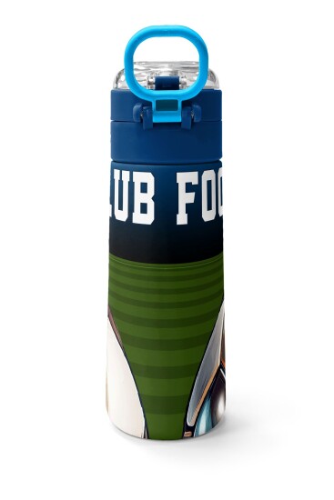 Coral High Kids Lacivert Futbol Desenli Pipetli ve Direkt İçim Çelik Termos 500 ml 31995 - 4