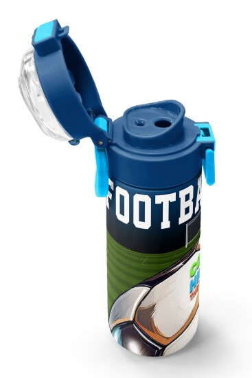 Coral High Kids Lacivert Futbol Desenli Pipetli ve Direkt İçim Çelik Termos 500 ml 31995 - 6