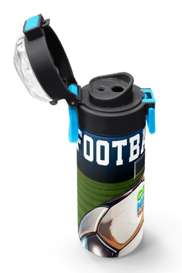 Coral High Kids Lacivert Futbol Desenli Pipetli ve Direkt İçim Çelik Termos 500 ml 31995 - 6