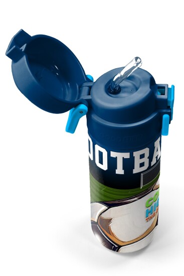 Coral High Kids Lacivert Futbol Desenli Pipetli ve Direkt İçim Çelik Termos 500 ml 31995 - 2