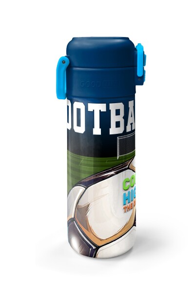 Coral High Kids Lacivert Futbol Desenli Pipetli ve Direkt İçim Çelik Termos 500 ml 31995 - 5
