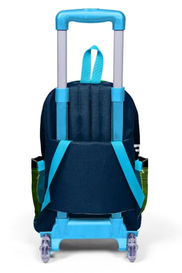 Coral High Kids Lacivert Futbol Desenli Üç Bölmeli Çekçekli Okul Sırt Çantası 23979 - 2