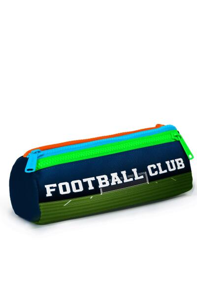 Coral High Kids Lacivert Futbol Desenli Üç Bölmeli Kalem Çantası 22095 - 3