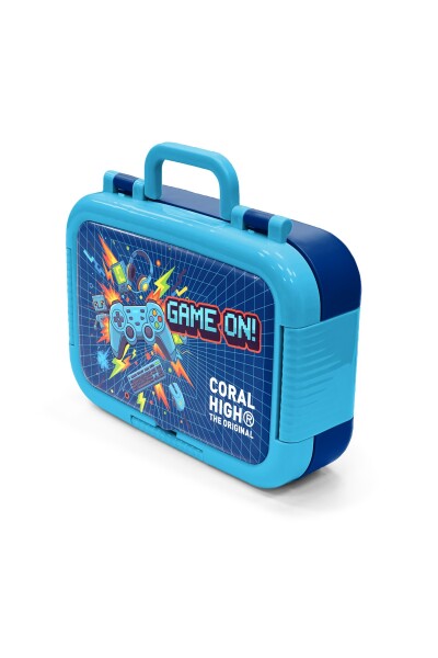 Coral High Kids Lacivert Game Desenli Paslanmaz Çelik Beslenme Kabı 39151 - 4