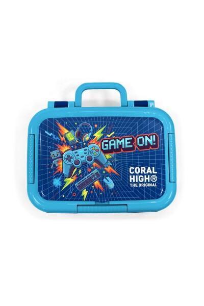 Coral High Kids Lacivert Game Desenli Paslanmaz Çelik Beslenme Kabı 39151 - 5