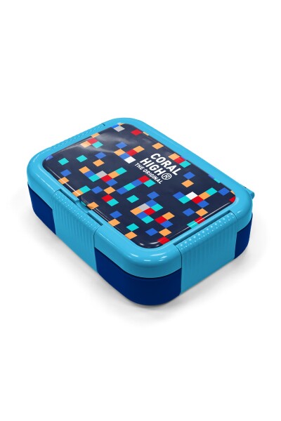 Coral High Kids Lacivert Geometrik Desenli Paslanmaz Çelik Beslenme Kabı 39135 - 2